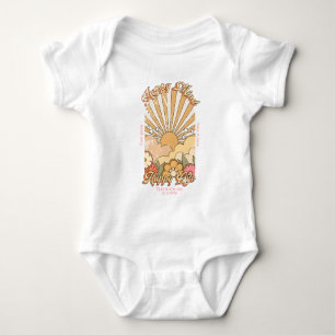 Happy Mind Happy Life Hippy Groovy Vibes Baby Bodysuit