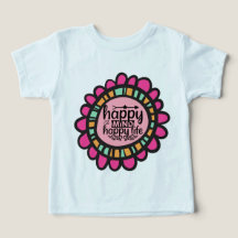 Happy Mind Happy Life Motivational Graphic design