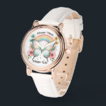"Happy Mind Happy Life" Pastel Butterfly & Rainbow Watch<br><div class="desc">Brighten your day with this charming "Happy Mind Happy Life" Pastel Butterfly & Rainbow Watch. Designed to inspire positivity and mindfulness, this whimsical timepiece features a soft pastel rainbow, delicate butterflies, and the uplifting phrase "Happy Mind Happy Life" at its centre. The soothing colour palette and dreamy design make it...</div>