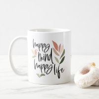 Happy Mind Happy Life Positive Quote Name
