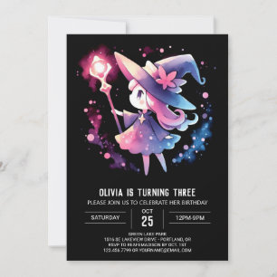 Happy Minimalist Wizard Birthday Invitation