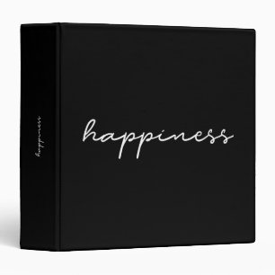 Happy minimaliste noir 3 anneaux classeur