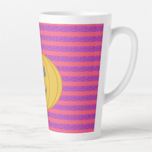Happy Modern Big Orange Pumpkin Halloween Latte Mug