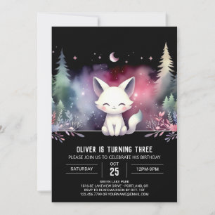 Happy Modern Cat Birthday Invitation