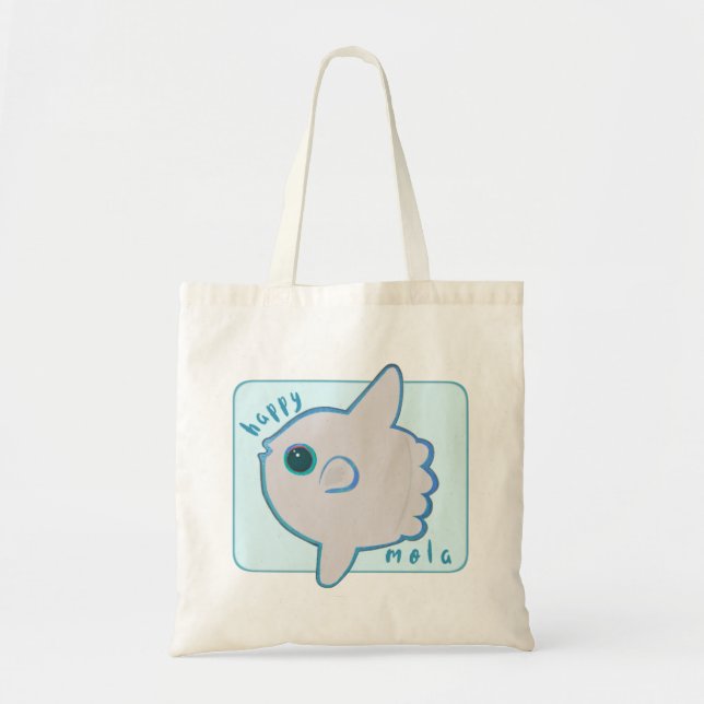 Happy Mola Ocean Sunfish Cute Tote Bag (Front)