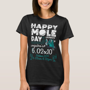 Happy Mole Day on 23rd Oct Funny Chemistry Lover T-Shirt