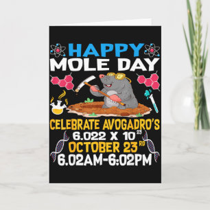 Happy Mole Day On 23rd October Chemistry Lover Wom Card
