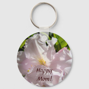 Happy Mom! keychain Pink Glowing Rhodies Flowers