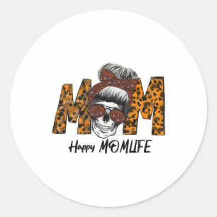 Happy Momlife halloween day 2021 Classic Round Sticker