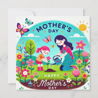 Happy Mom's Day Print Design  Invitation