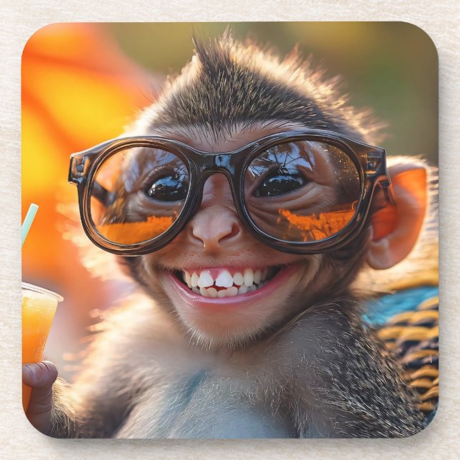 Happy Monkey Coaster (Front)