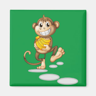 happy monkey magnet