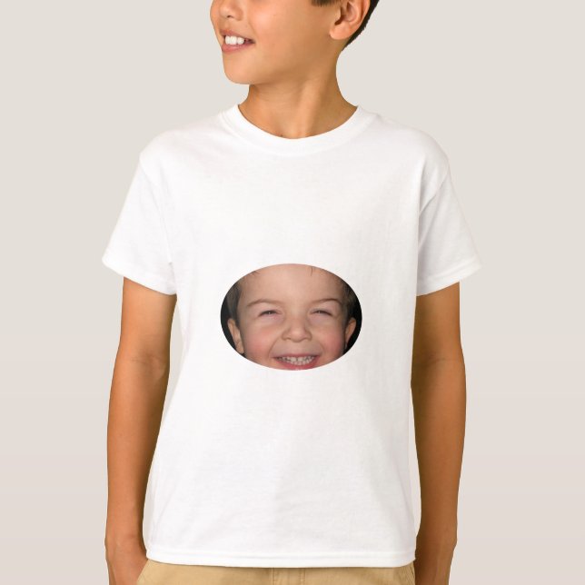 Happy Monkey Oval T-Shirt (Front)