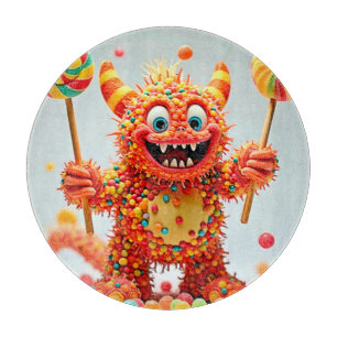 Happy Monster Candy Delight Design Cutting Board