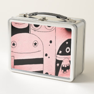 HAPPY MONSTER GRAFFITI DIY INITIAL Metal Lunchbox