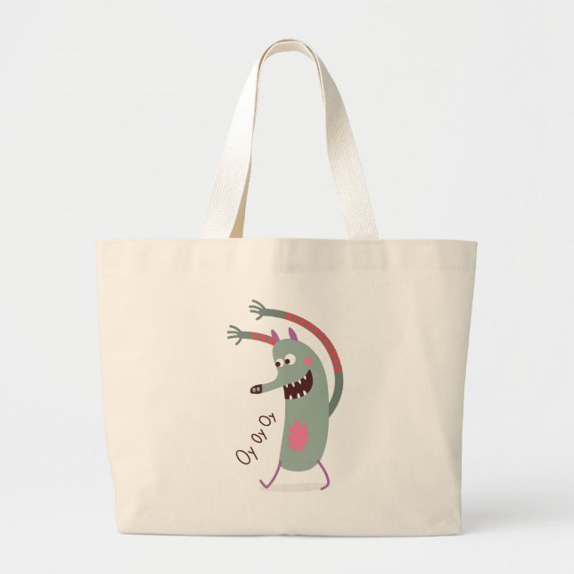 HAPPY MONSTER OY OY OY PERSONALIZED Tote Bag (Front)