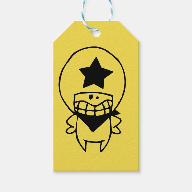 HAPPY MONSTER SHERIFF Gift Tag (Front)