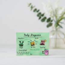 Happy Monsters Baby Prognosis Card