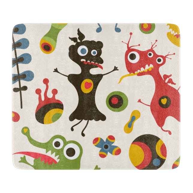 Happy Monsters Cutting Board (Front)