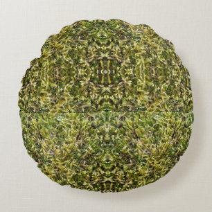 happy moss round pillow