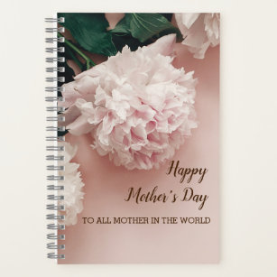 Happy Mother Day Floral 5.5" x 8.5" Spiral Notebook