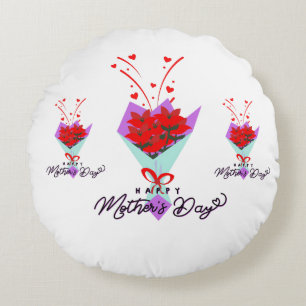 HAPPY MOTHER DAY GIFT ROUND PILLOW
