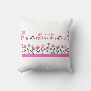Happy Mother day multi Colour Design Throw Pillow