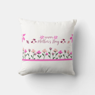 Happy Mother day multi Colour Design Throw Pillow