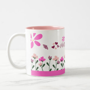 Happy Mother day multi Colour Design Two-Tone Coffee Mug