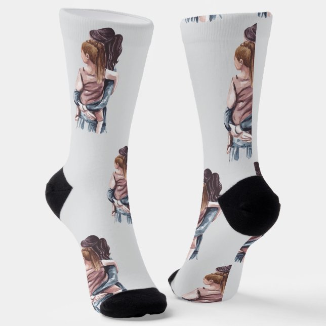 Happy Mother Day  Socks (Angled)