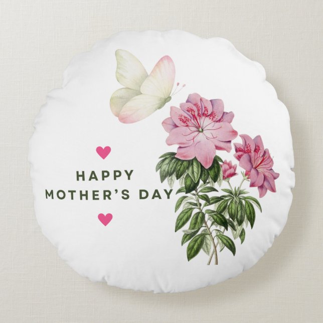 HAPPY MOTHER DAY SPECIAL GIFT ROUND PILLOW (Front)