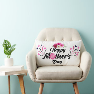 Happy Mother day unique modern design for gift Lumbar Pillow