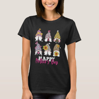 Happy Mother s Day 2023 Mother Day Gnomies Leopard T-Shirt
