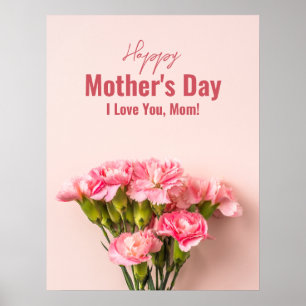 Happy Mother’s Day Card Floral Mothers day Gift Poster