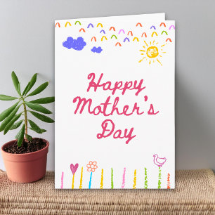 Happy Mother’s Day Card from Kids Rainbow