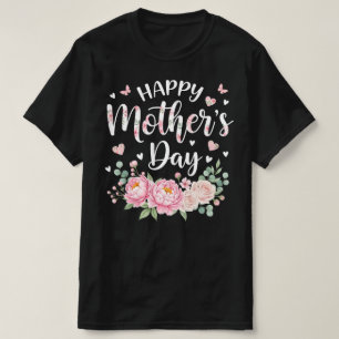 Happy Mother’s Day Elegant Floral Graphic T-Shirt