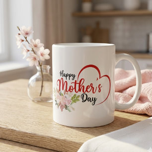 Happy Mother’s Day Floral Heart Mug