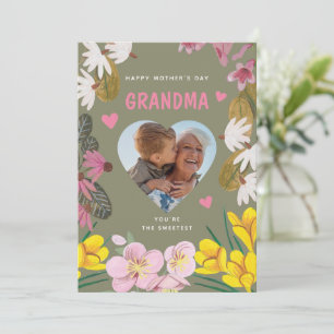 Happy Mother’s Day Grandma Sweet Floral Photo Invitation