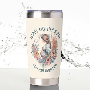 Happy Mother’s Day Mom to Be Floral Watercolor Insulated Tumbler