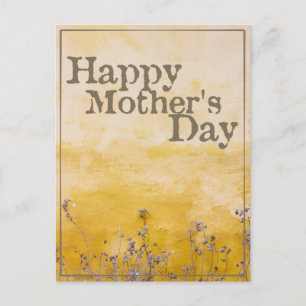 Happy Mother’s Day on Vintage Flower Meadow - Eng Holiday Postcard