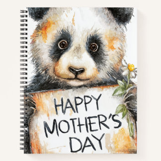 Happy Mother’s Day Panda Spiral Notebook