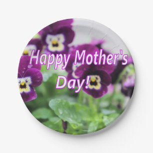 Happy Mother;s Day Paper Plate