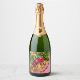 Happy Mother´s Day,Personalized Sparkling Wine Label