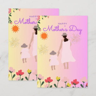 Happy Mother’s Day Silhouette Card – Mom & Child F