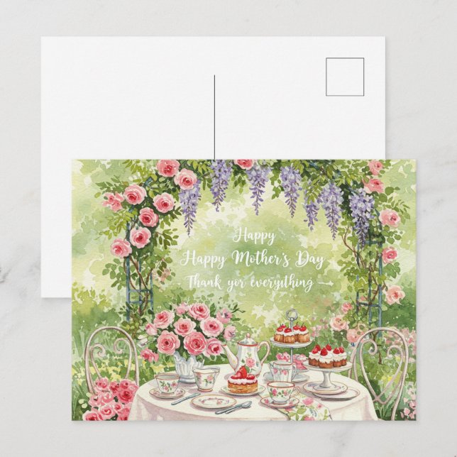 Happy Mother’s Day – Thank You for Everything." Postcard (Front/Back)