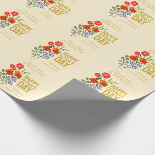 Happy Mother’s Day Wildflowers To Our Mom Wrapping Paper