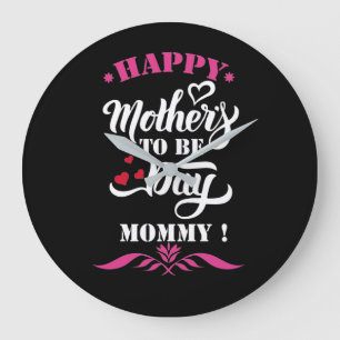Happy Mother To Be Day Mommy Cute Mother's Day Gif Large Clock