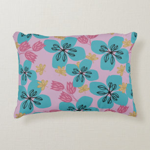 Happy mother's birthday floral pink  accent pillow