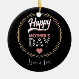 Happy mother's ceramic ornament