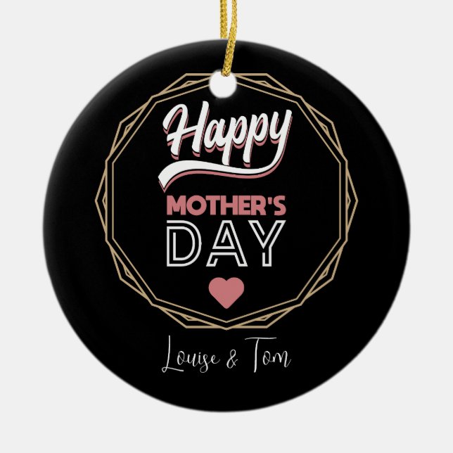 Happy mother's ceramic ornament (Front)